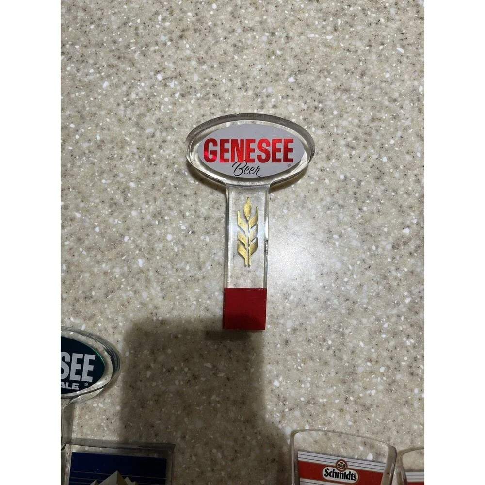 Vintage Genesee Beer 6” Lucite Beer Tap Handle Paddle Acrylic VTG Man Cave Bar